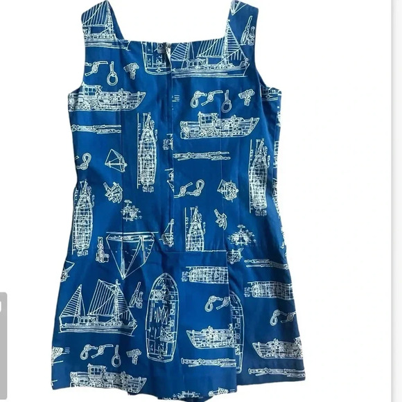 Tori Richard’s for Liberty House Nautical Sleeveless  romper Vintage Size 12 - Picture 3 of 8